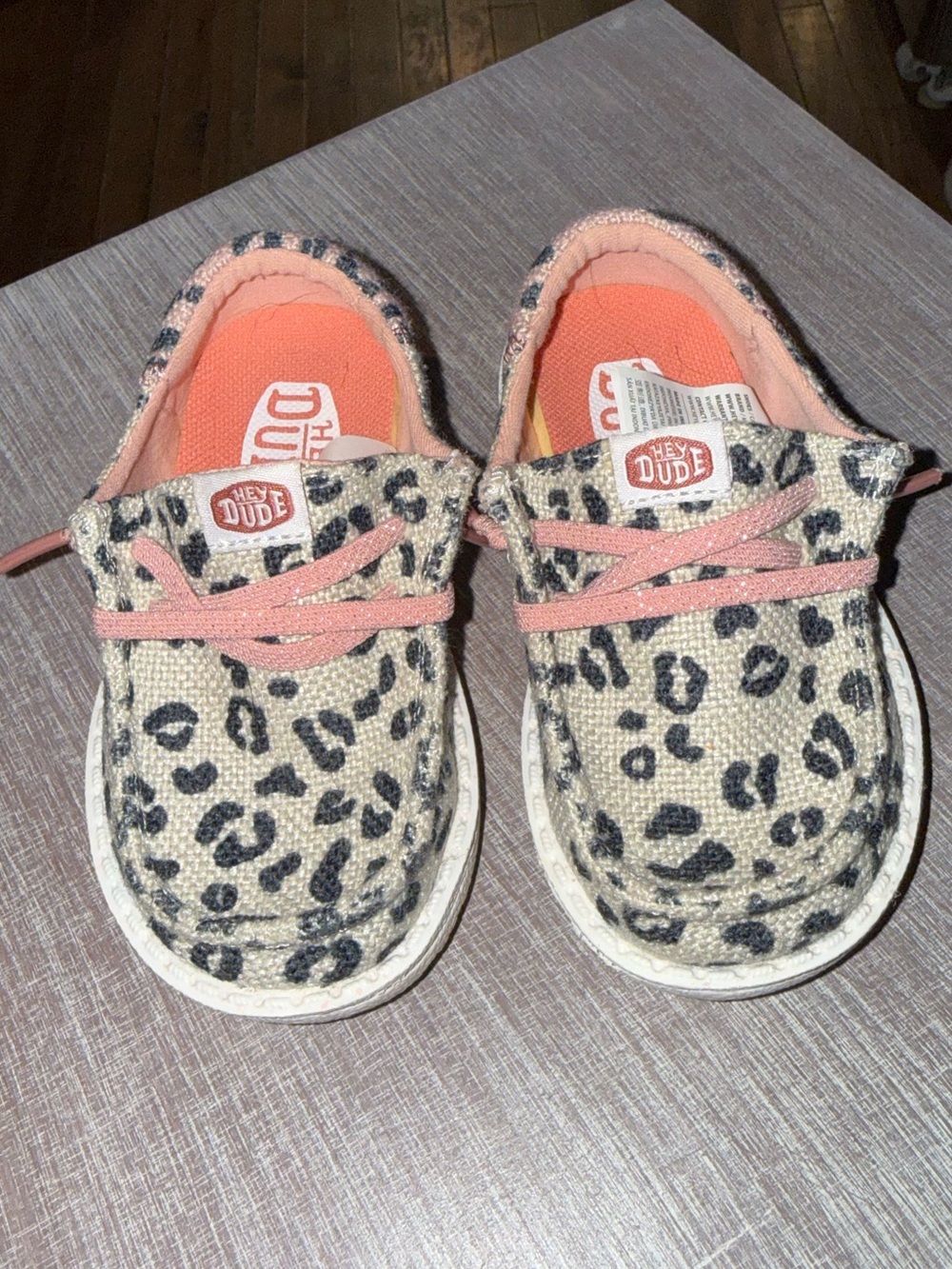WEN Kids Leopard Print Sneakers with Pink Accents